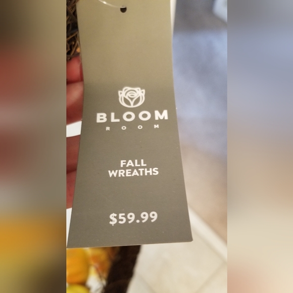 Pumpkin Wreath - Yellow & Orange - Picture 2 of 3